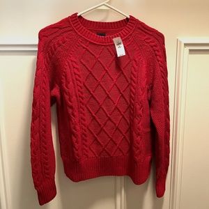 Gap Cable Knit Sweater,  Petite XS, Red